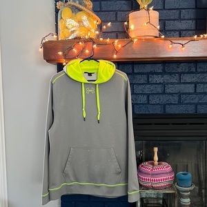 Like NEW Men’s Large L Under Armour hoodie sweatshirt Citron/Grey Gym Sports
